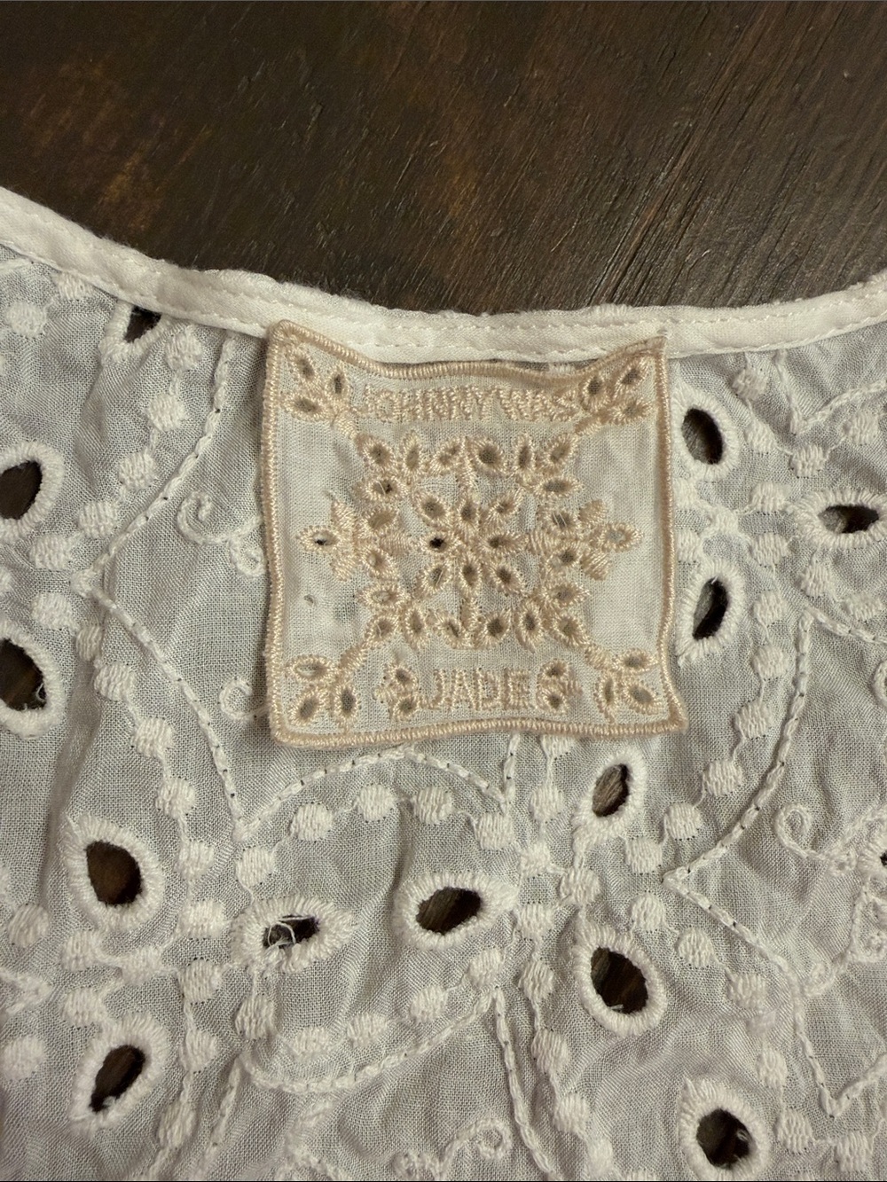 Johnny Was Maurice Dress Eyelet Embroidered White Size L - Picture 7 of 7